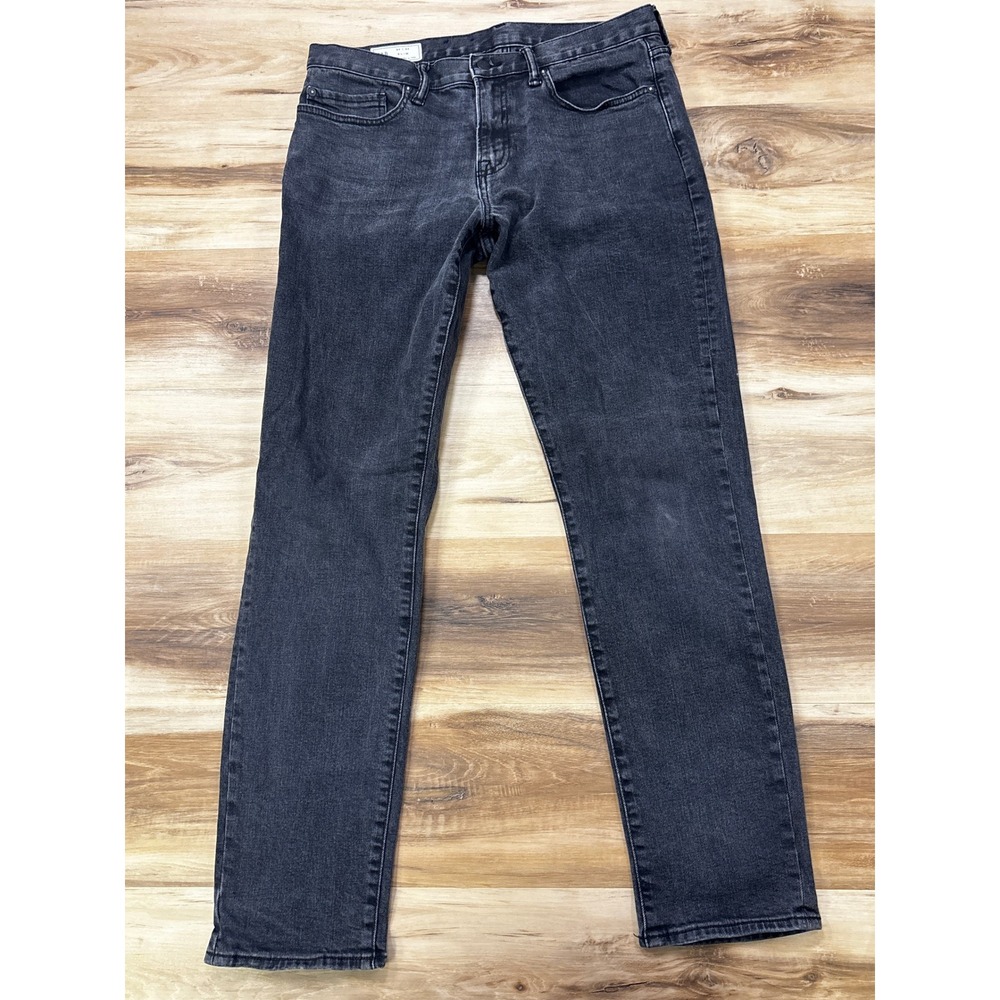 Gap Slim Fit Jeans 34x32 Washed Black Denim Stretch Casual Pants